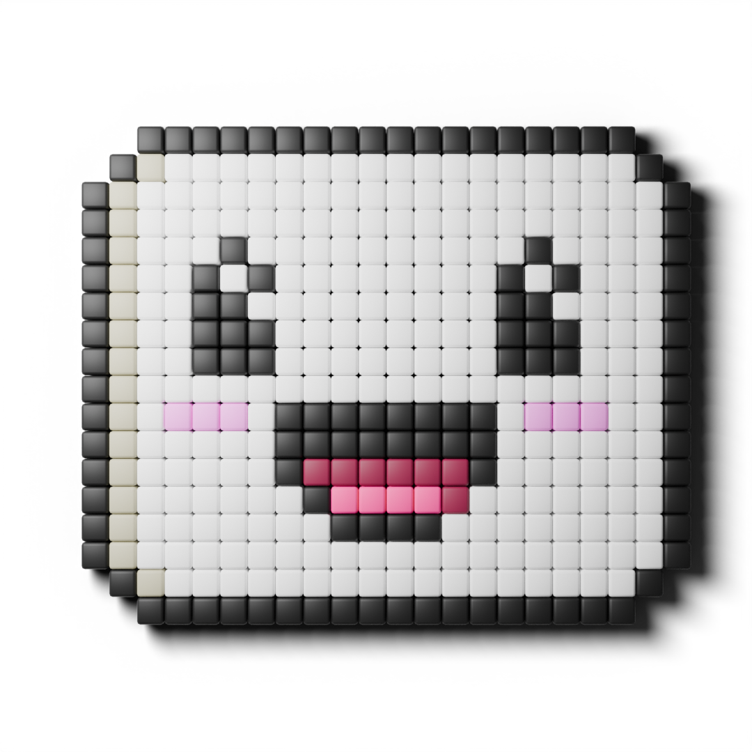 Kawaii pixel face
